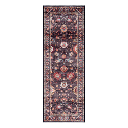 Gertmenian Crystal Print Washable Digital Printed Flat Pile Polyester Slip Resistant Area Rug Collection