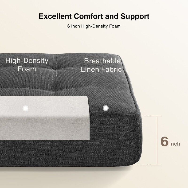 3 in 1 Convertible Flip Chair, Fold Down Chair, Flip Out Lounger Sleeper Bed