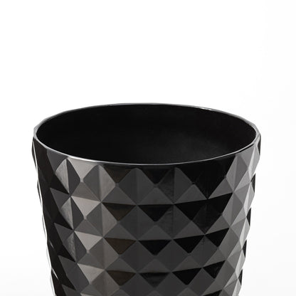 Glitzhome 19.75 H Eco-Friendly Oversized Faux Ceramic Diamond Textured Tall Planter Porch Flowerpot (Set of 2)