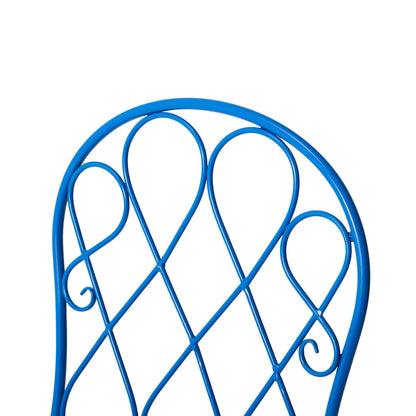 Glitzhome Outdoor Metal Folding Bistro Set 3PCS Patio Table Chairs