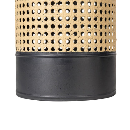 Glitzhome Set of 2 Modern Gold/Black Two-tone High Table Floor Metal Art Vases