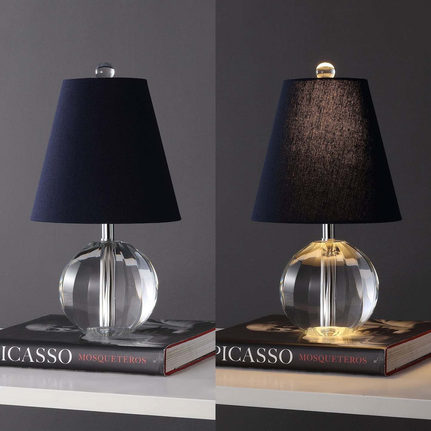 Goddard 16 Crystal Ball/Metal LED Table Lamp, By JONATHAN Y