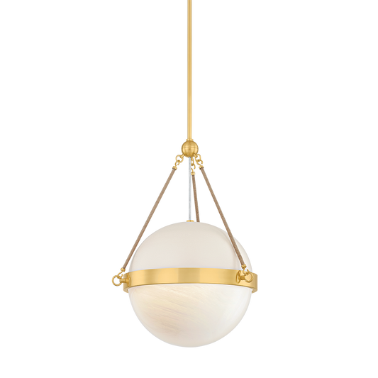 ABBIE Pendant - Aged Brass/Soft Bisque | Mitzi Lighting - H1040701-AGB/SBQ