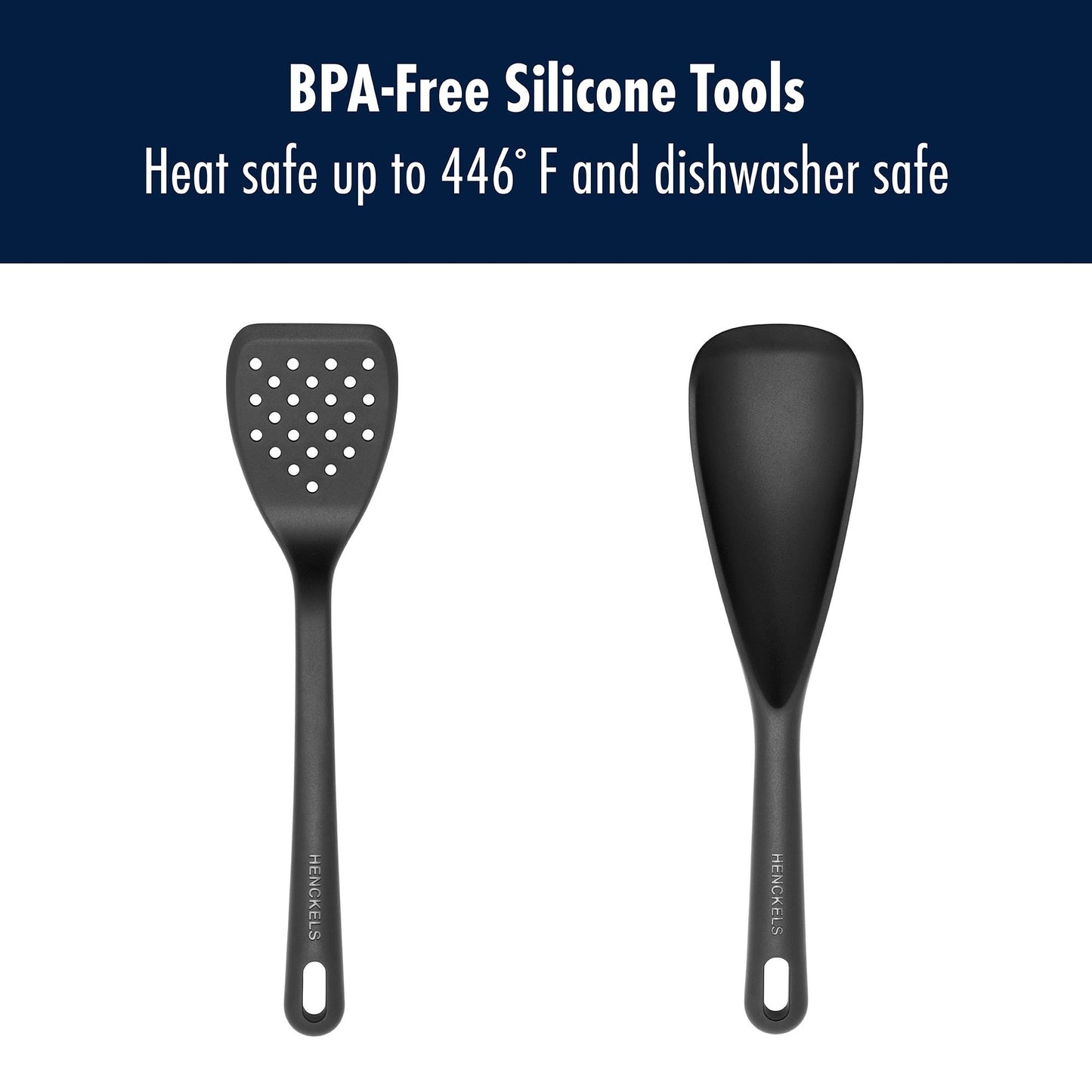 HENCKELS Paradigm 3-pc Fry Pan Set with Bonus Turner & Serving Spoon - 5-pc