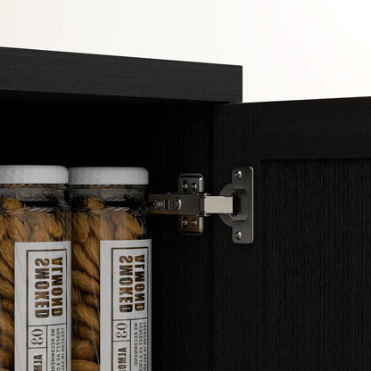 HOMCOM 63 2-Door Kitchen Pantry, Freestanding Storage Cabinet with 5-tier Shelving and 2 Adjustable Shelves for Dining Room