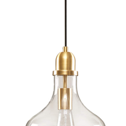 INK+IVY Auburn Bell Shaped Hanging Glass Pendant Light