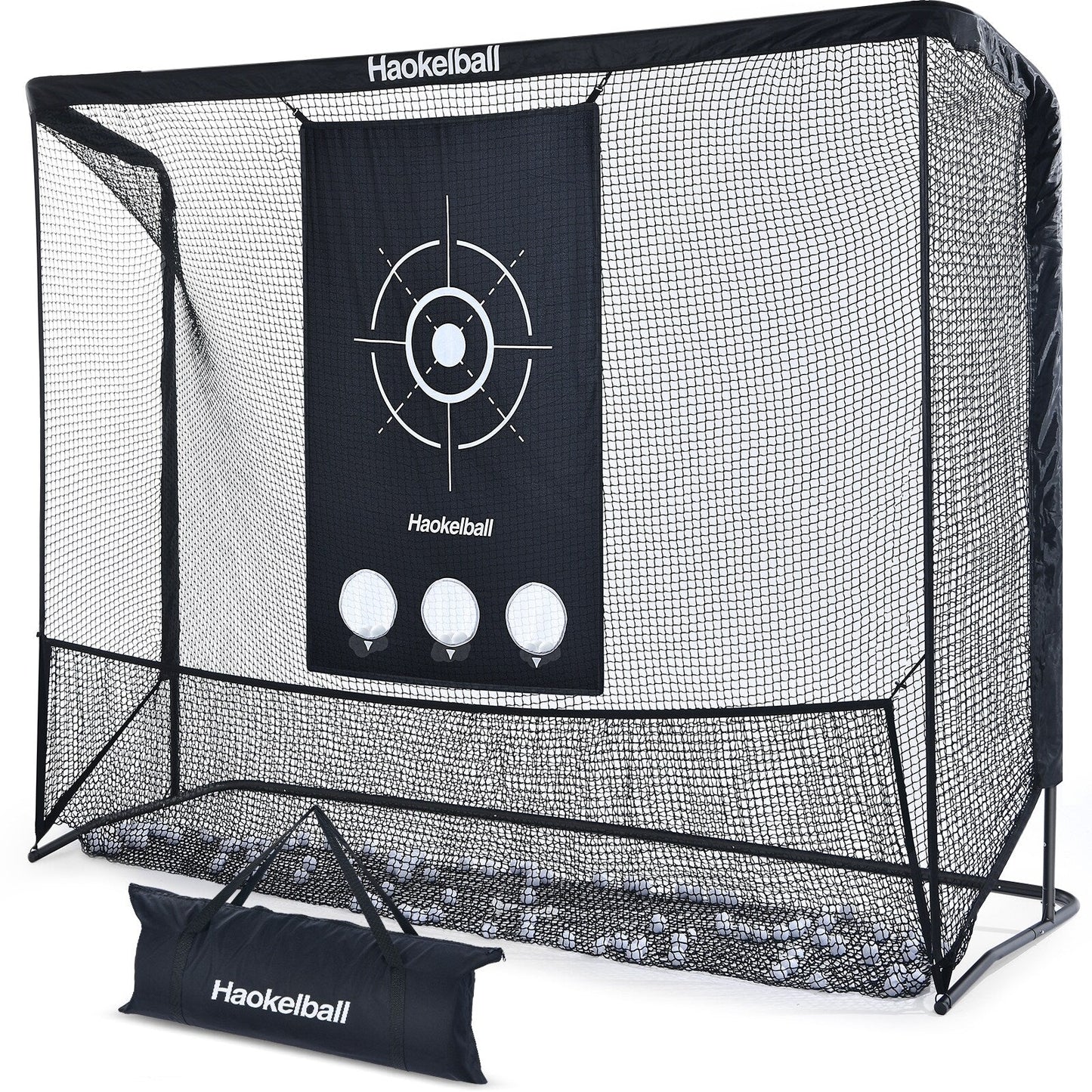 Haokelball Golf Net 10x7.5ft Golf Practice Net with Target Cloth Heavy Duty Golf Hitting Net