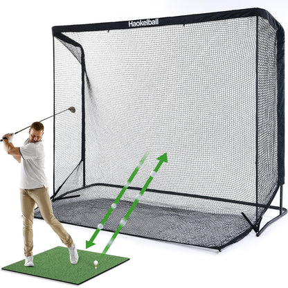 Haokelball Golf Net 10x7.5ft Golf Practice Net with Target Cloth Heavy Duty Golf Hitting Net