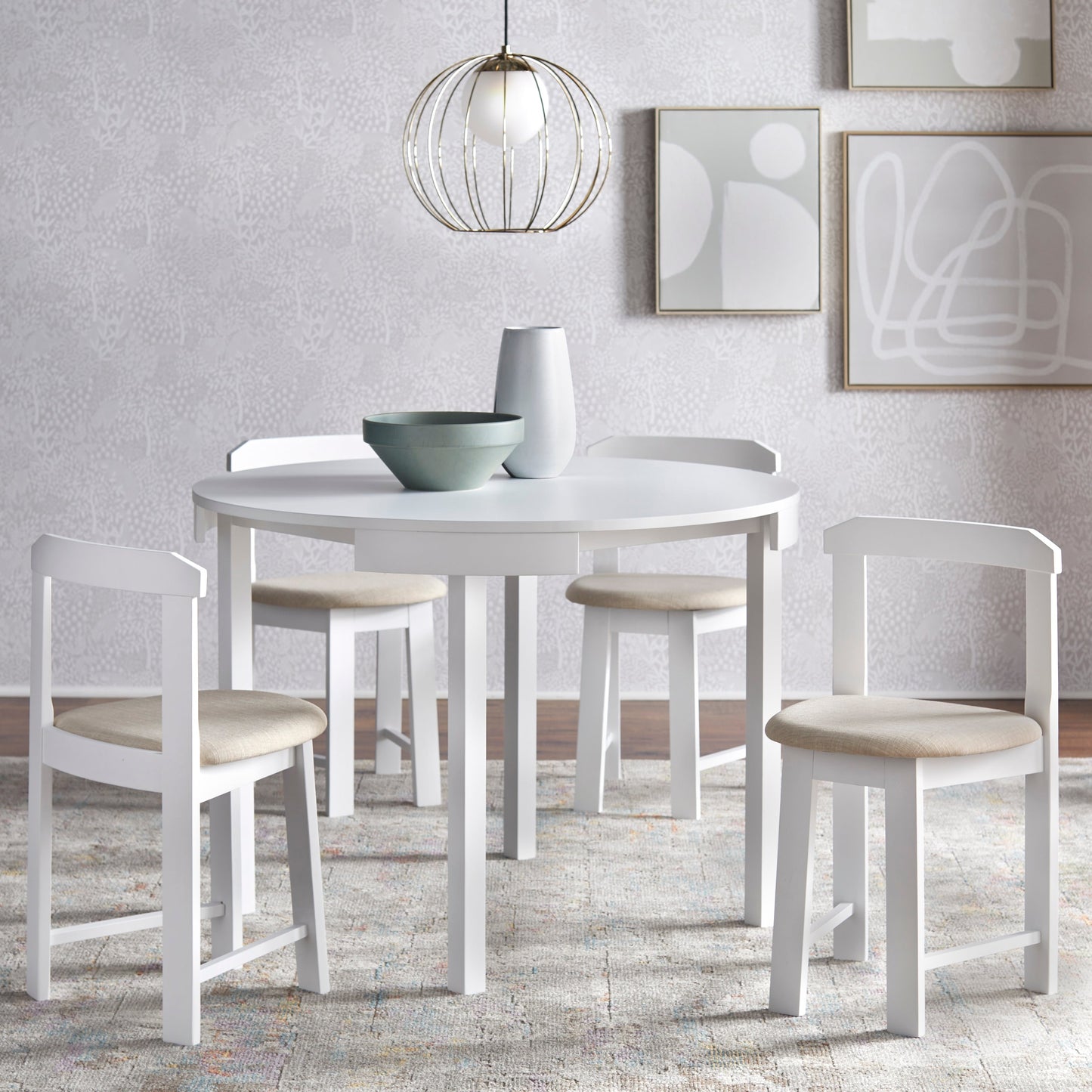 Harrisburg Tobey 5-piece Compact Round Dining Set