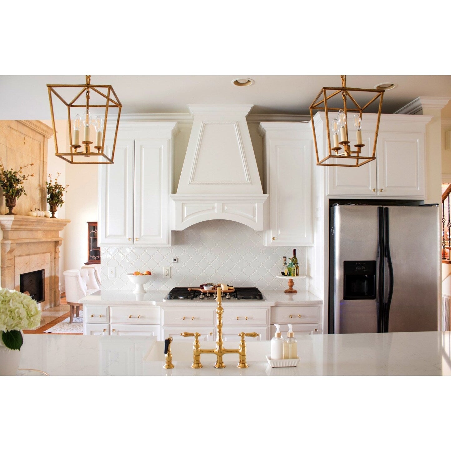 Heritage Bridge Kitchen Faucet with Brass Sprayer