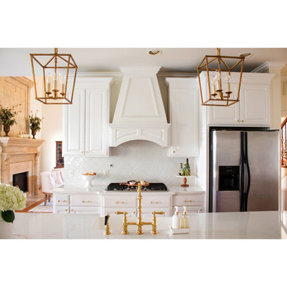 Heritage Bridge Kitchen Faucet with Brass Sprayer