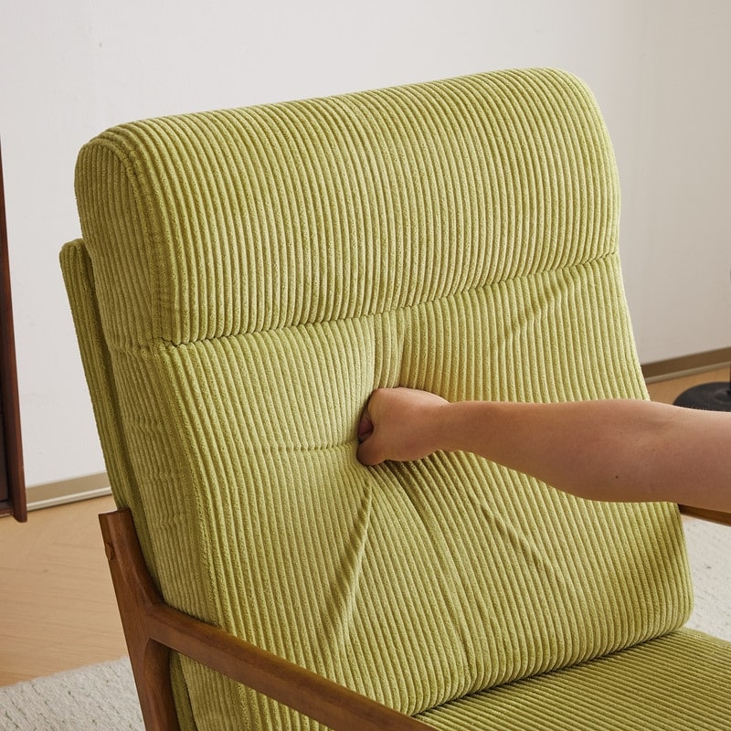 High Back Solid Wood Armrest Backrest Leisure Chair Accent Chair