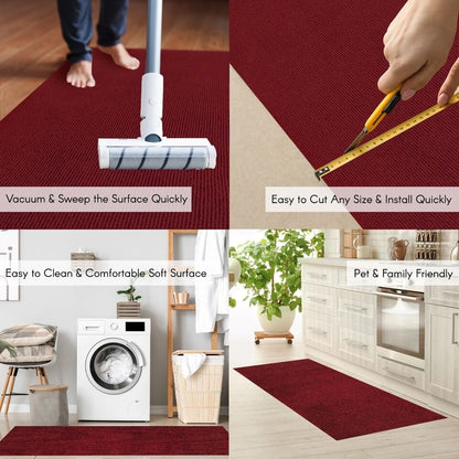 High-Quality Indoor/Outdoor Custom Size Carpet Runner Rug with Non-Slip PVC Backing 36'' wide x your choice of lenght