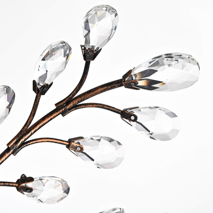 Holly 4-light Crystal Leaves Flush Mount
