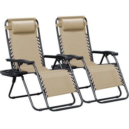 Homall Patio Zero Gravity Chair Lawn Lounge Chair with Pillow Set of 2