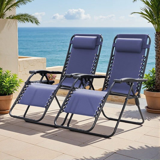 Homall Patio Zero Gravity Chair Lawn Lounge Chair with Pillow Set of 2