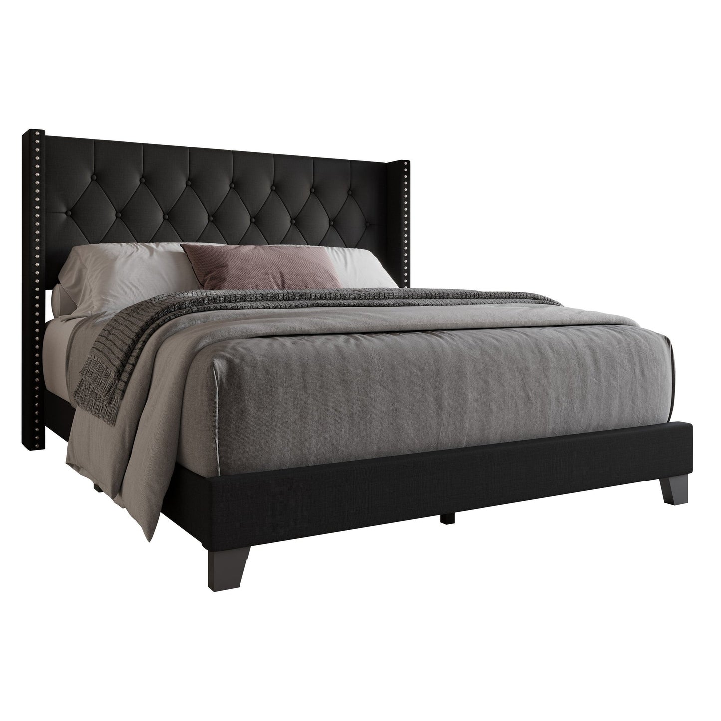 Homer Tufted Upholstered Panel Bed