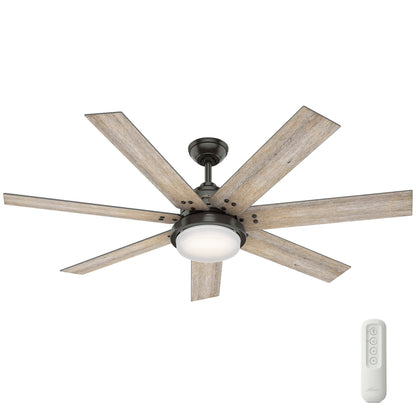 Hunter WiFi Whittington Ceiling Fan with LED Light, Handheld Remote - Windmill - Industrial, Farmhouse, Rustic - SMART FAN!