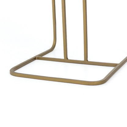 Adalley C Table - Polished White Marble | Four Hands - IMAR-99-MBR