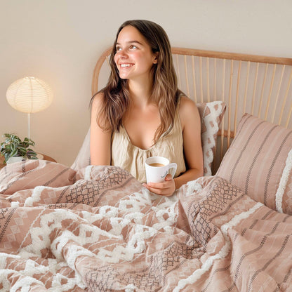 INK+IVY Imani Cotton Printed Comforter Set with Chenille