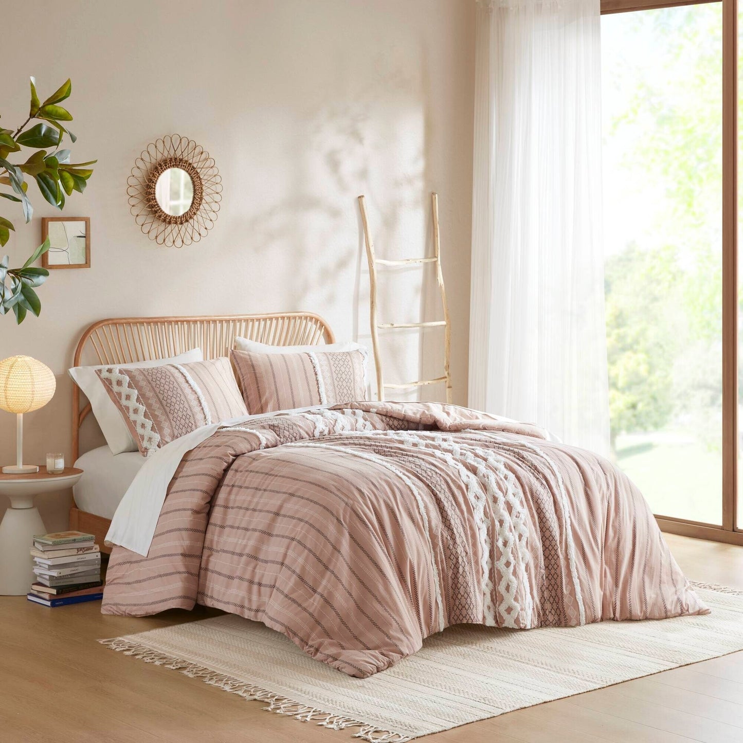 INK+IVY Imani Cotton Printed Comforter Set with Chenille