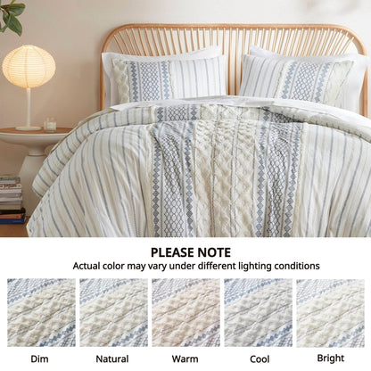 INK+IVY Imani Cotton Printed Comforter Set with Chenille
