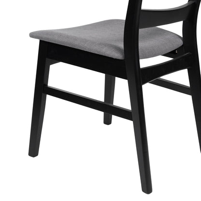Abrielle Mid-Century Modern Upholstered Rubberwood Dining Chair (Set of 2) by Christopher Knight Home