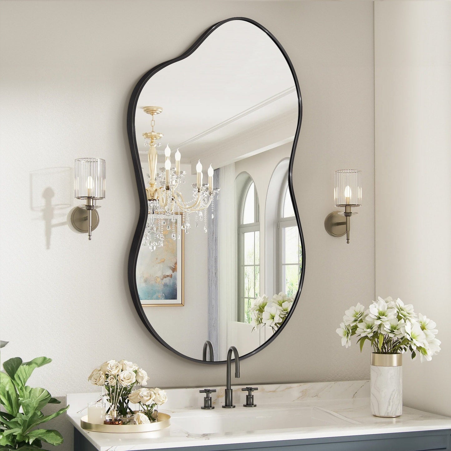 Irregular Wall Mirror Asymmetrical Decorative Wall Mirror