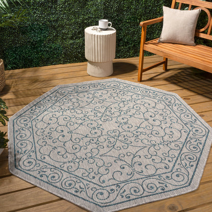 JONATHAN Y Filigree Textured Weave Indoor/Outdoor Area Rug