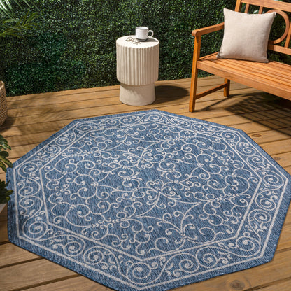JONATHAN Y Filigree Textured Weave Indoor/Outdoor Area Rug