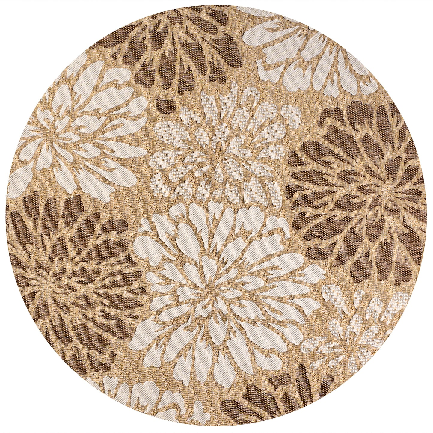 JONATHAN Y Floral Textured Weave Indoor/Outdoor Area Rug