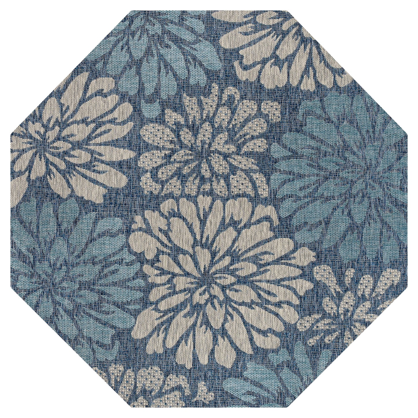 JONATHAN Y Floral Textured Weave Indoor/Outdoor Area Rug