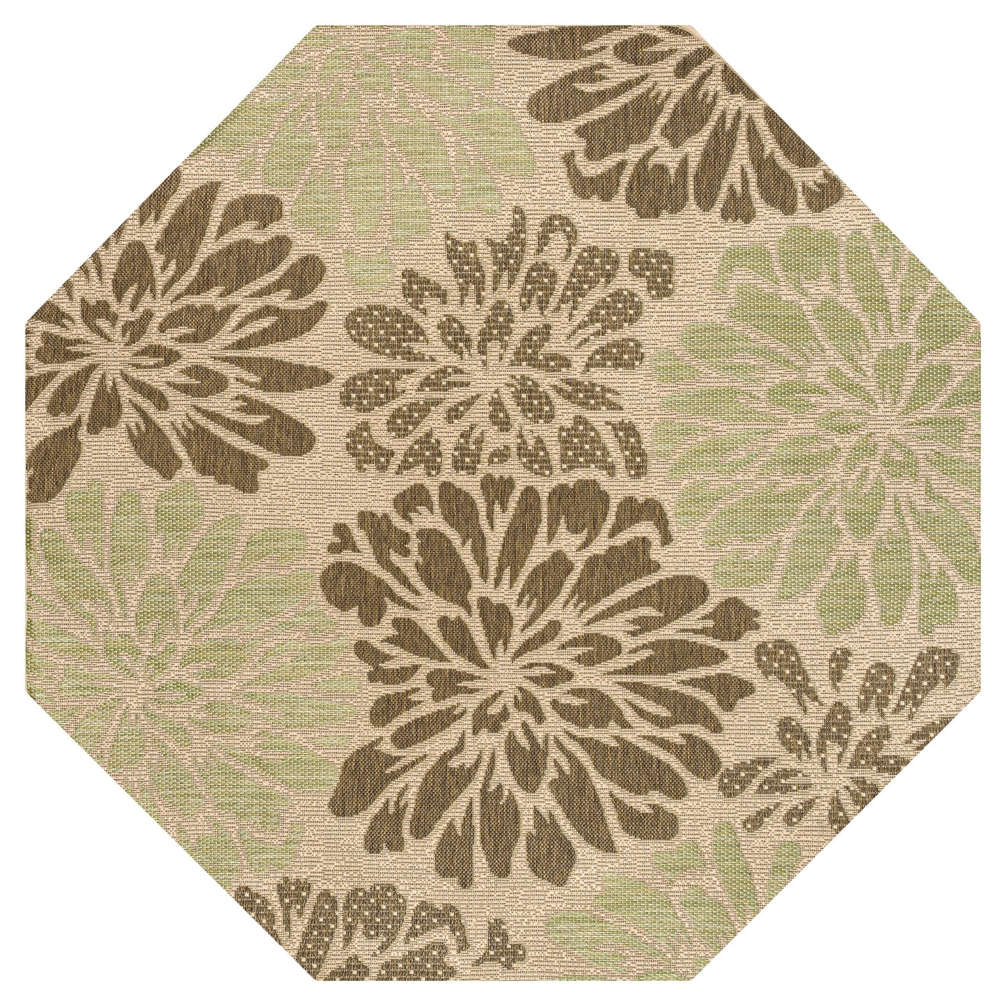 JONATHAN Y Floral Textured Weave Indoor/Outdoor Area Rug