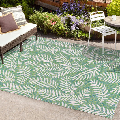 JONATHAN Y Galon Palm Frond Indoor/Outdoor Area Rug