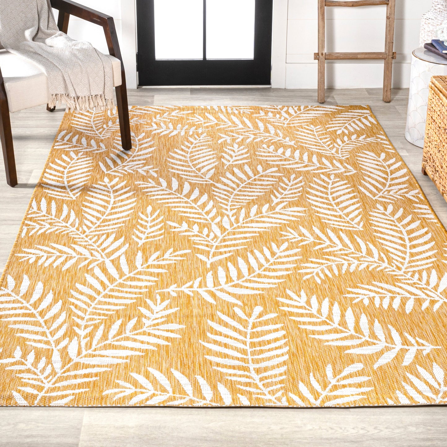 JONATHAN Y Galon Palm Frond Indoor/Outdoor Area Rug