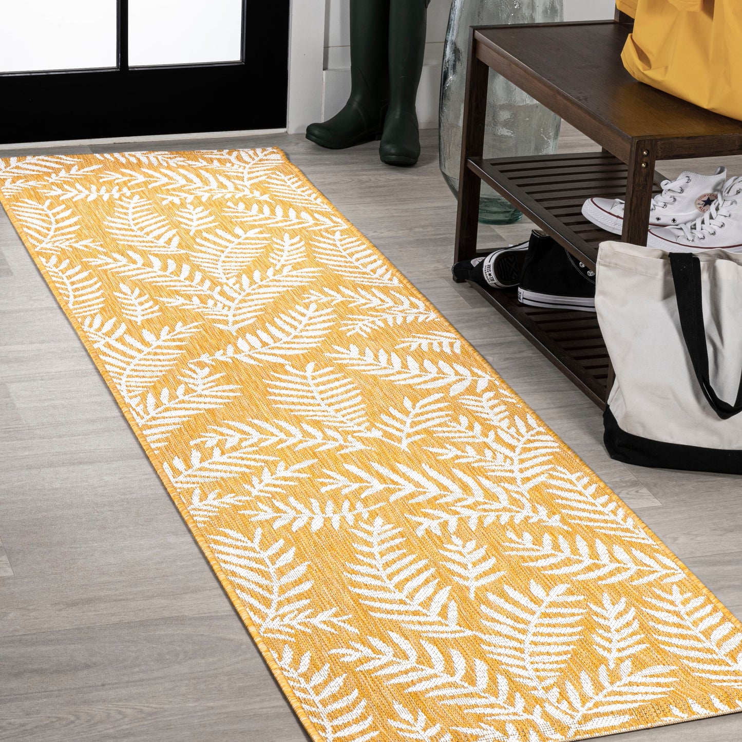 JONATHAN Y Galon Palm Frond Indoor/Outdoor Area Rug