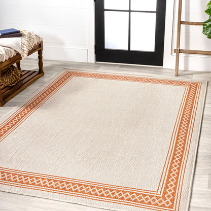 JONATHAN Y Havana Classic Diamond Border Indoor/Outdoor Area Rug