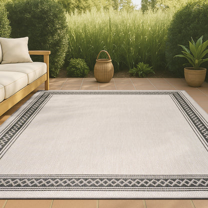 JONATHAN Y Havana Classic Diamond Border Indoor/Outdoor Area Rug