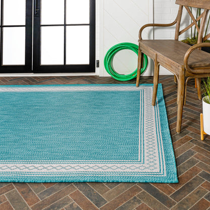 JONATHAN Y Havana Classic Diamond Border Indoor/Outdoor Area Rug