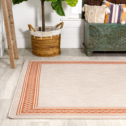 JONATHAN Y Havana Classic Diamond Border Indoor/Outdoor Area Rug