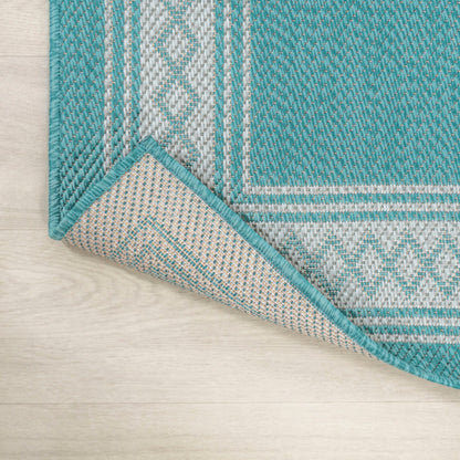 JONATHAN Y Havana Classic Diamond Border Indoor/Outdoor Area Rug