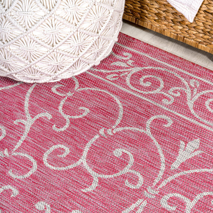JONATHAN Y Filigree Textured Weave Indoor/Outdoor Area Rug