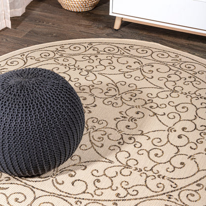 JONATHAN Y Filigree Textured Weave Indoor/Outdoor Area Rug