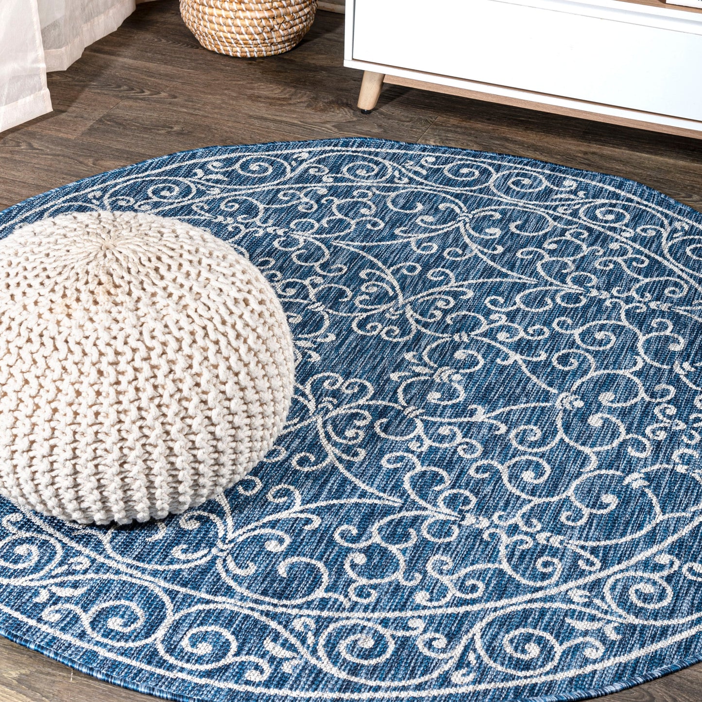 JONATHAN Y Filigree Textured Weave Indoor/Outdoor Area Rug
