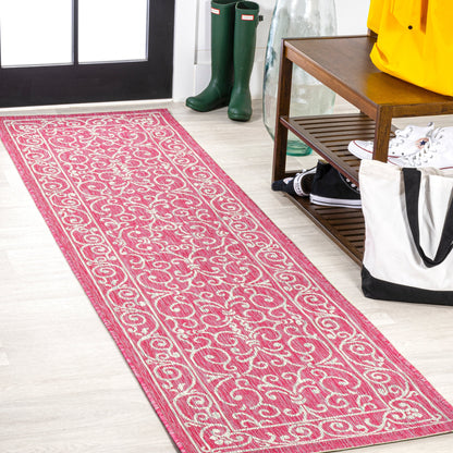 JONATHAN Y Filigree Textured Weave Indoor/Outdoor Area Rug