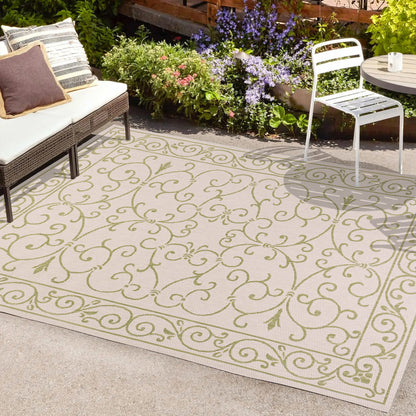 JONATHAN Y Filigree Textured Weave Indoor/Outdoor Area Rug