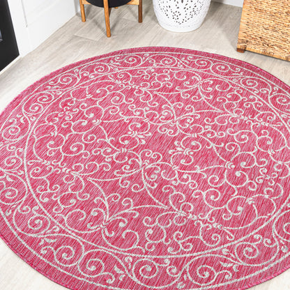 JONATHAN Y Filigree Textured Weave Indoor/Outdoor Area Rug