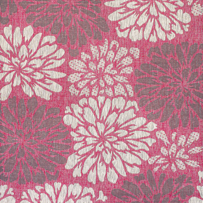 JONATHAN Y Floral Textured Weave Indoor/Outdoor Area Rug