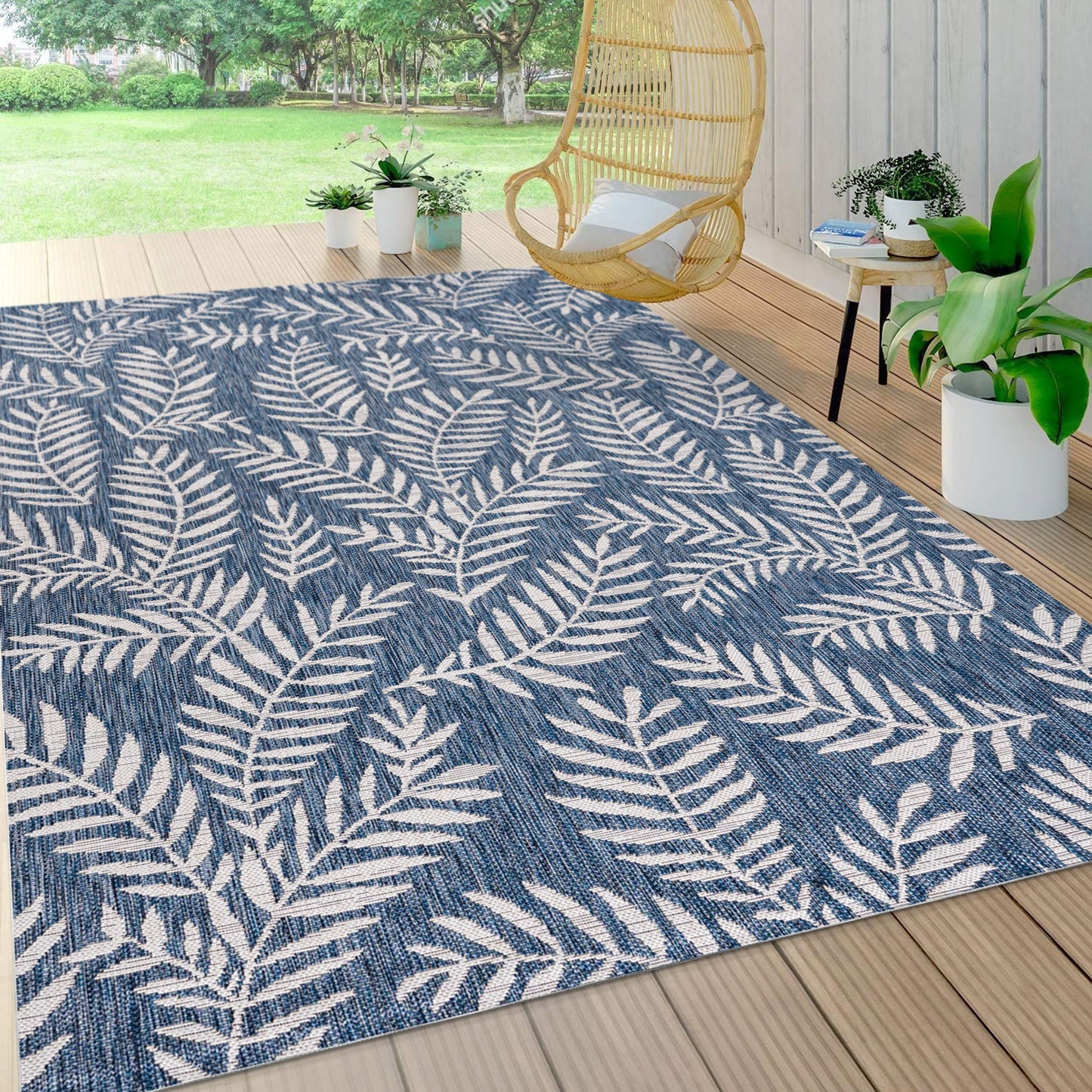 JONATHAN Y Galon Palm Frond Indoor/Outdoor Area Rug