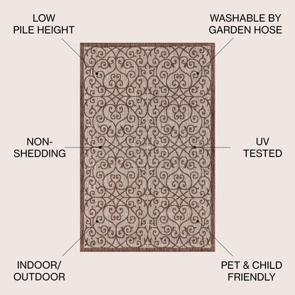 JONATHAN Y Ourika Textured Weave Indoor/Outdoor Area Rug